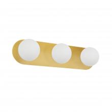 Dainolite BUR-3W-AGB-WH - 3LT Vanity, AGB w/ WH Opal Glass