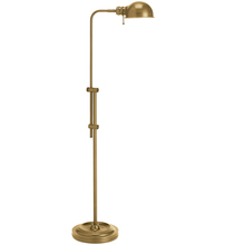 Dainolite DM1958F-AGB - 1 Light Incandescent Adjustable Pharmacy Floor Lamp, Aged Brass