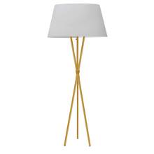 Dainolite GAB-601F-AGB-WH - 1 Light Incandescent Aged Brass Floor Lamp w/ White Shade