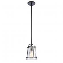 ELK Home 82135/1 - Square To Round 6'' Wide 1-Light Mini Pendant - Matte Black